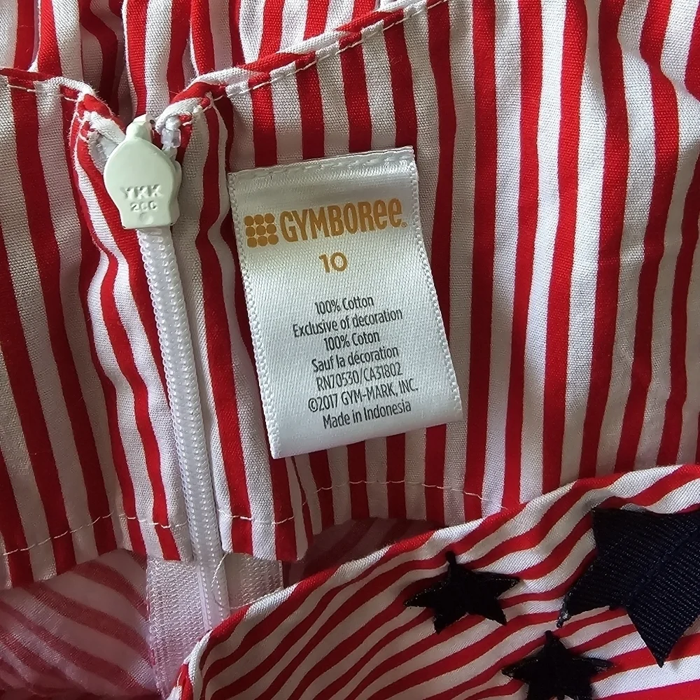 Gymboree red striped  dress size 10